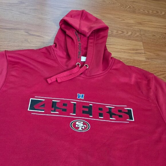 Y2K San Francisco 49ers Red Hoodie Pullover Men's XL NFL Team Apparel Jacket - Picture 2 of 9